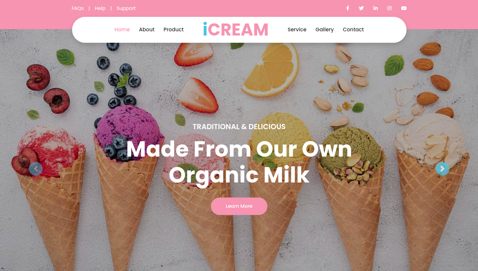 Plantilla para Heladerías